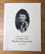 A Recollection of civil rights leader Elizabeth Peratrovich